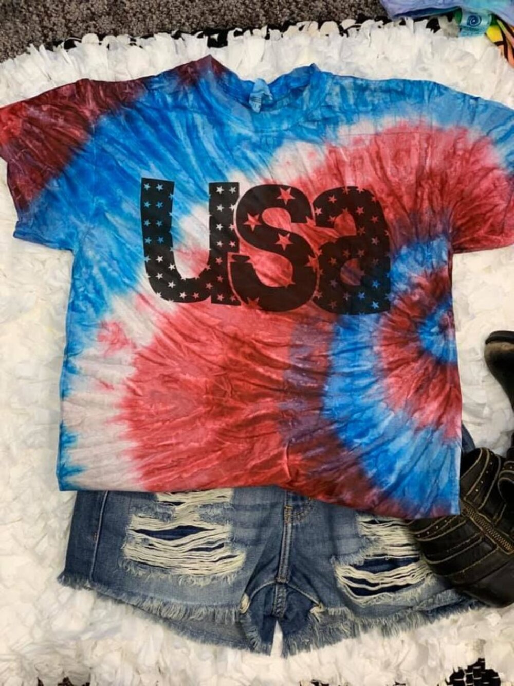 Colortone RWB USA Tie Dye T-Shirt
